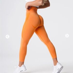 NVGTN Sunset Orange Seamless Contour Leggings